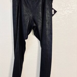 Ava & Viv Black Faux Leather Leggings with Branded Tag